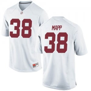 Men's Alabama Crimson Tide #38 Zavier Mapp White Game NCAA College Football Jersey 2403OOKW0